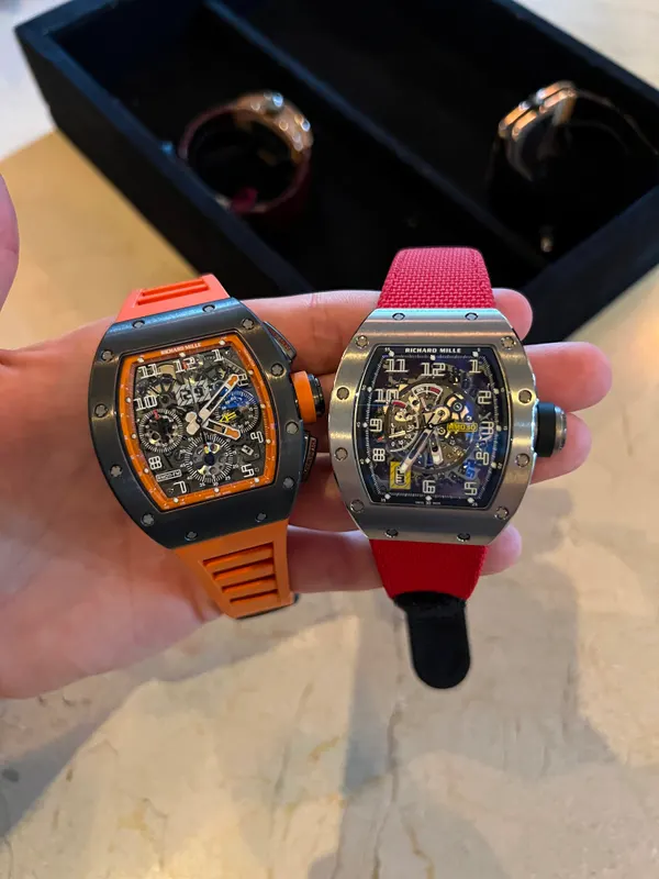 Richard Mille RM 011 and RM 030 in hand